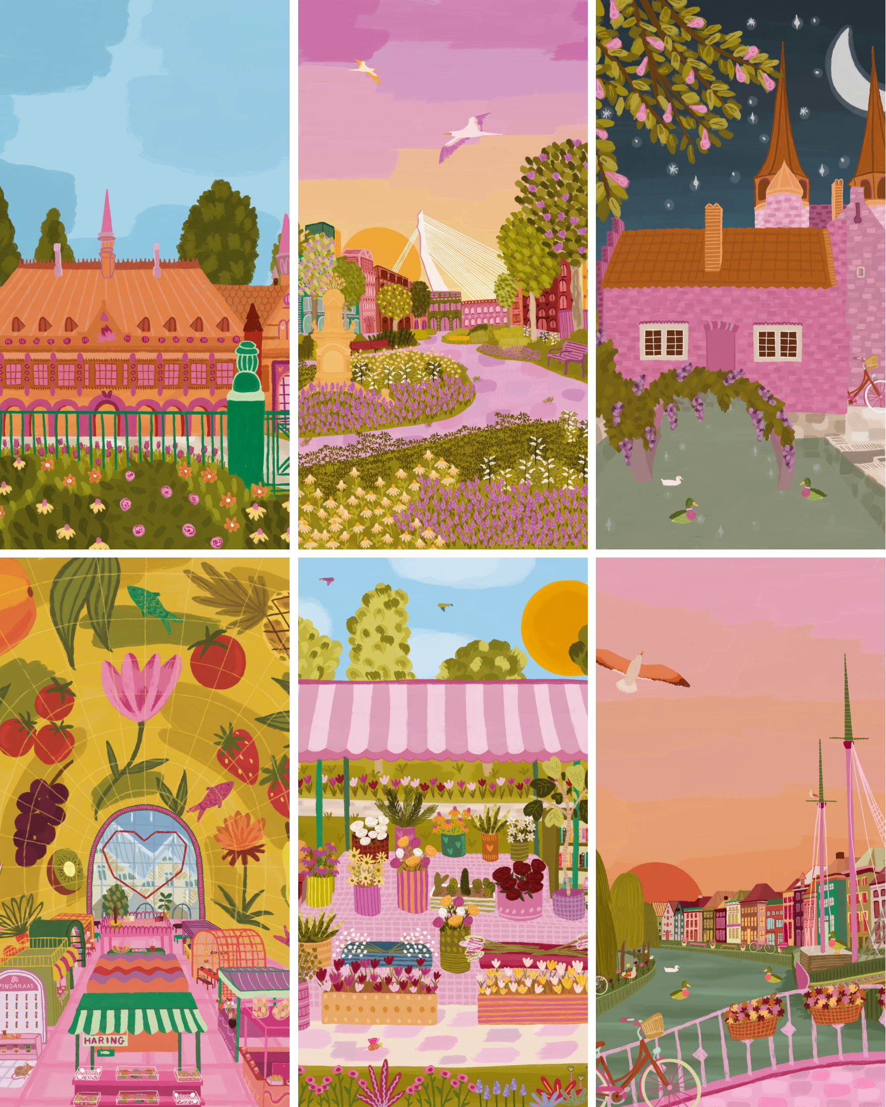 Postcards from The Netherlands, set of 6